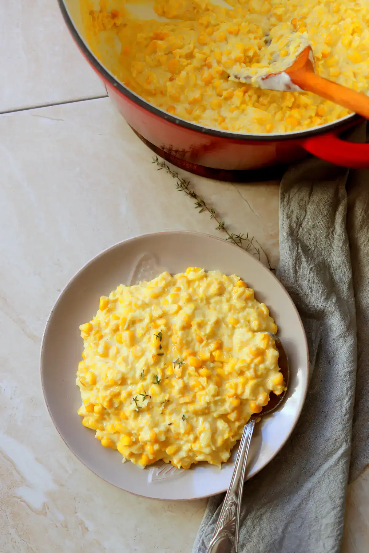 Dutch Oven Creamed Corn