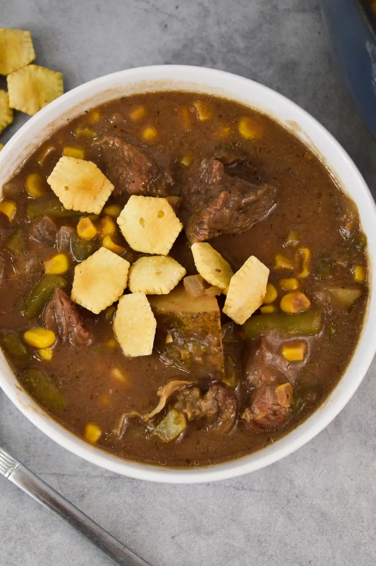 Hearty Dutch Oven Smoked Beef Stew